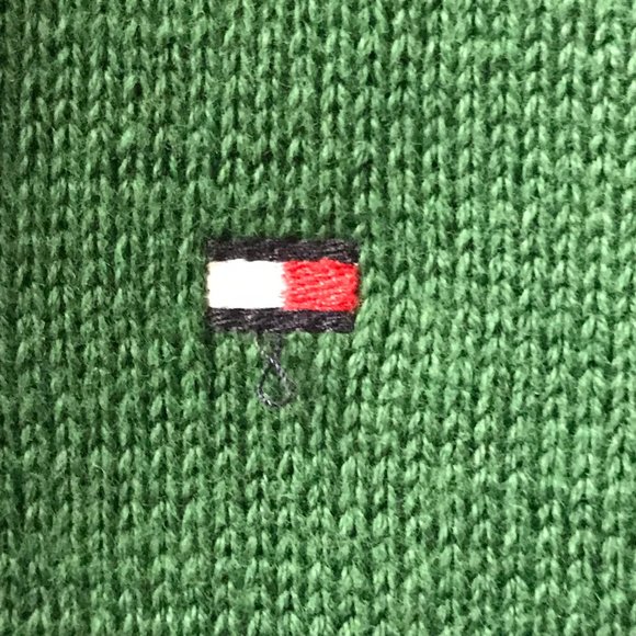 Tommy Hilfiger Green Blue Cardigan Sweater Mens Size XL X-Large Stripes Full Zip - Picture 10 of 16